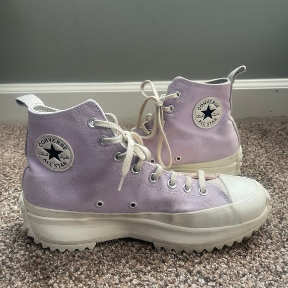 Converse Run Star Hike High Top Platform Shoes Sneakers Pink Purple, Mens 11.5 - Picture 5 of 15